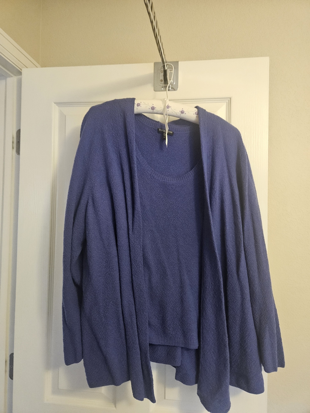 Eileen Fisher Twin Set, Periwinkle Tank And Cardigan 2X
